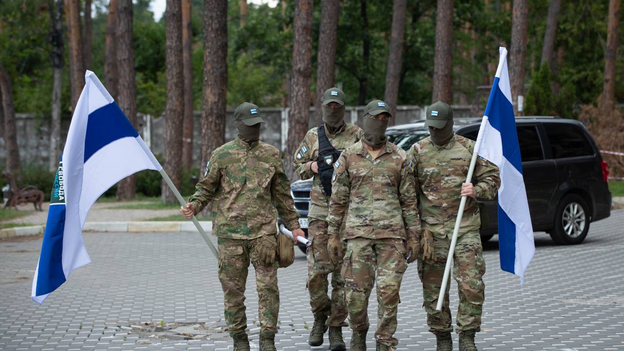 Soldiers of the Russian Legion "Freedom of Russia"