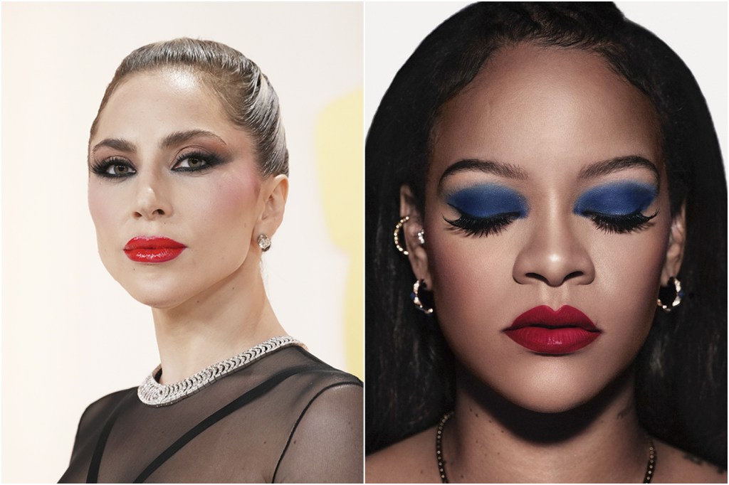 PODEROSAS - Lady Gaga e Rihanna: batom como protagonista do visual