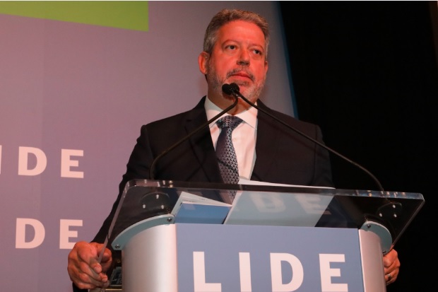 O presidente da Câmara, Arthur Lira, durante sua participação no LIDE Brazil Investment Forum, em Nova York