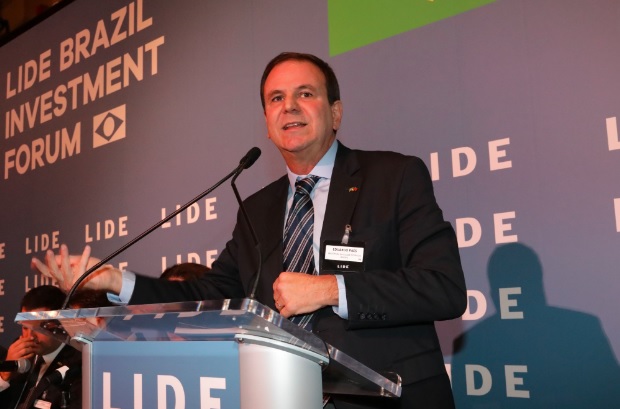 O prefeito do Rio de Janeiro, Eduardo Paes (PSD), durante sua participação no LIDE Brazil Investment Forum, em Nova York
