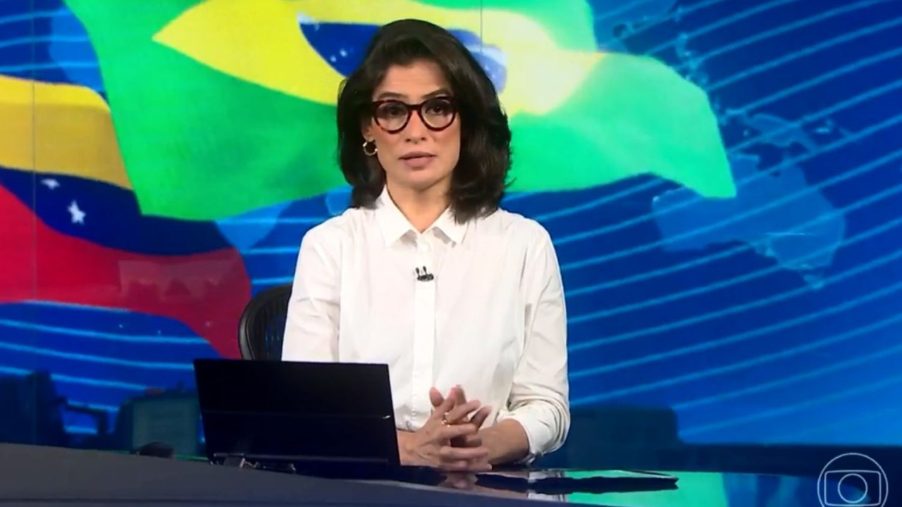 Renata Vasconcellos no 'Jornal Nacional', da Globo