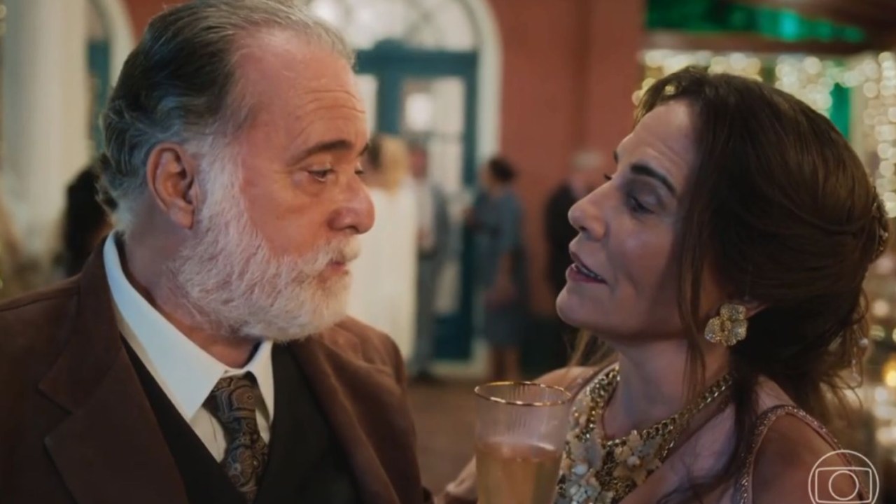 Tony Ramos e Gloria Pires como Antonio La Selva e Irene em 'Terra e Paixão', novela das 9 da Globo