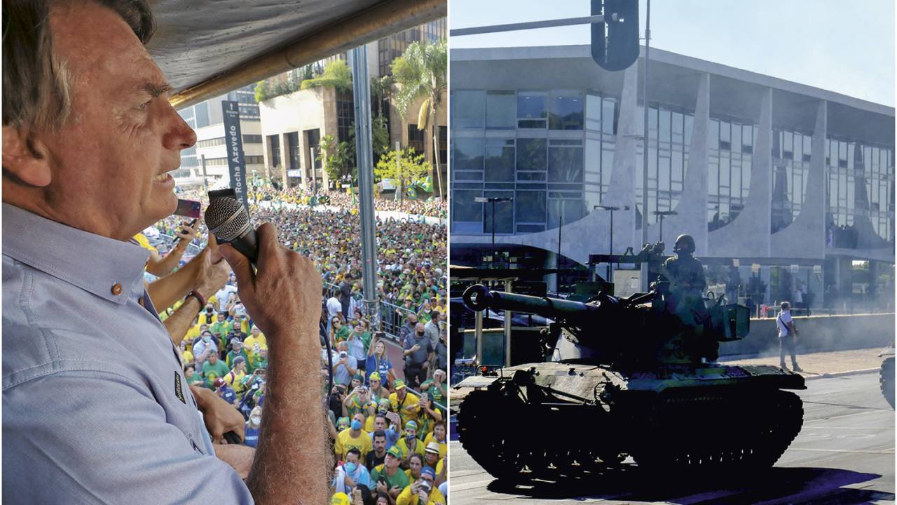 OVO DA SERPENTE - Bolsonaro, que afrontou o STF e colocou tanques na Esplanada: o TSE pode torná-lo inelegível