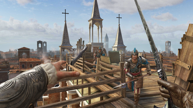 Visão em primeira pessoa do protagonista de 'Assassin's Creed: Nexus', da nova leva da franquia da Ubisoft -