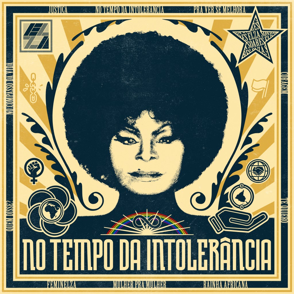 Capa do álbum póstumo 'No Tempo da Intolerância, de Elza Soares