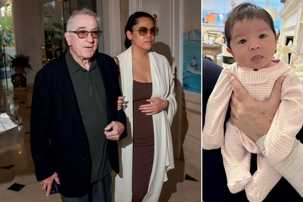 RECOMEÇO - Robert De Niro, 79 anos, com a mulher e Gia Virginia (ao lado): a caçula de sete filhos