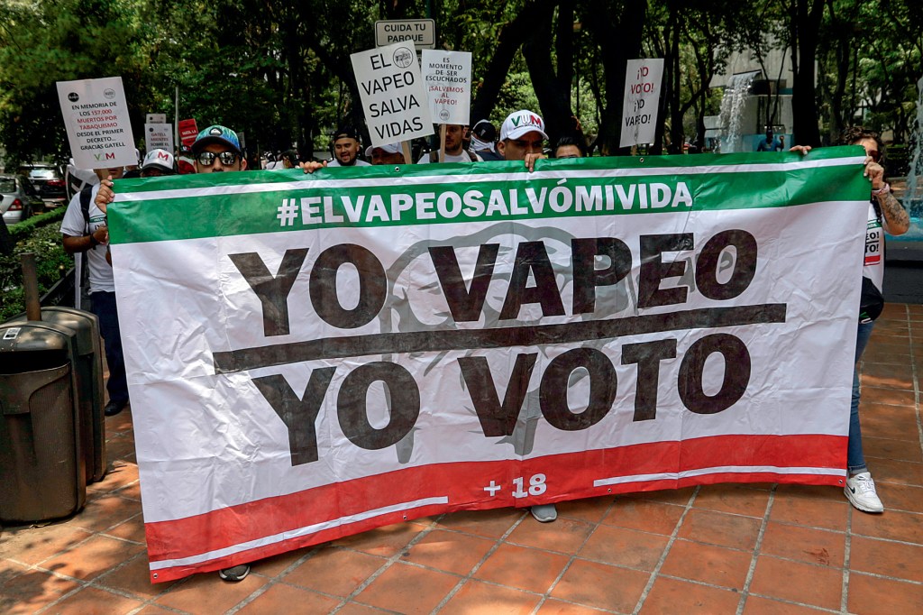 PROTESTO - México: manifestantes reivindicam direito ao vape