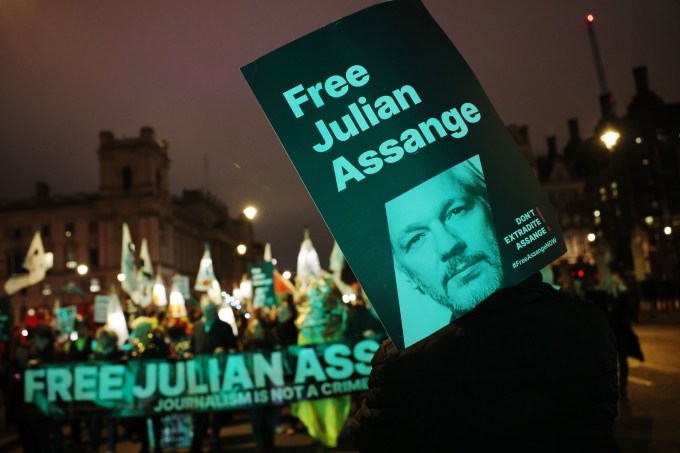 Julian Assange Supporters Hold A Night Carnival To Call For His Release