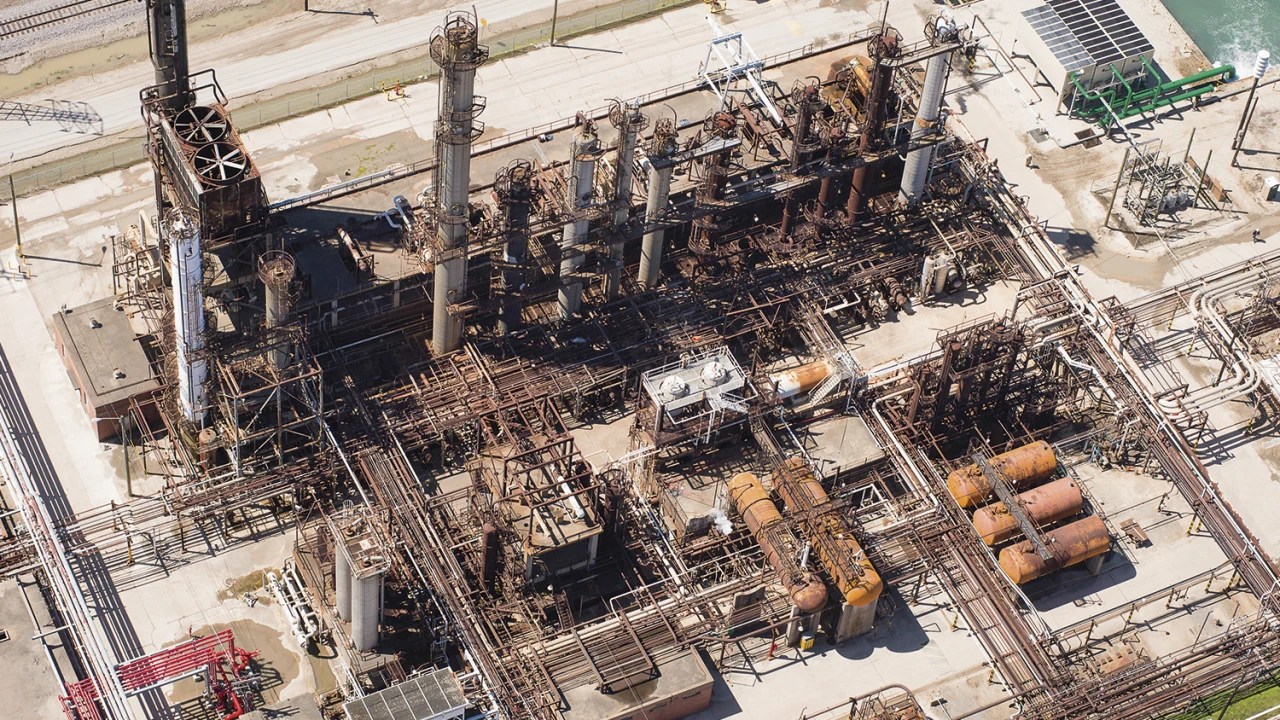 A Refinaria de Pasadena, no Texas (EUA), que pertence à Petrobras