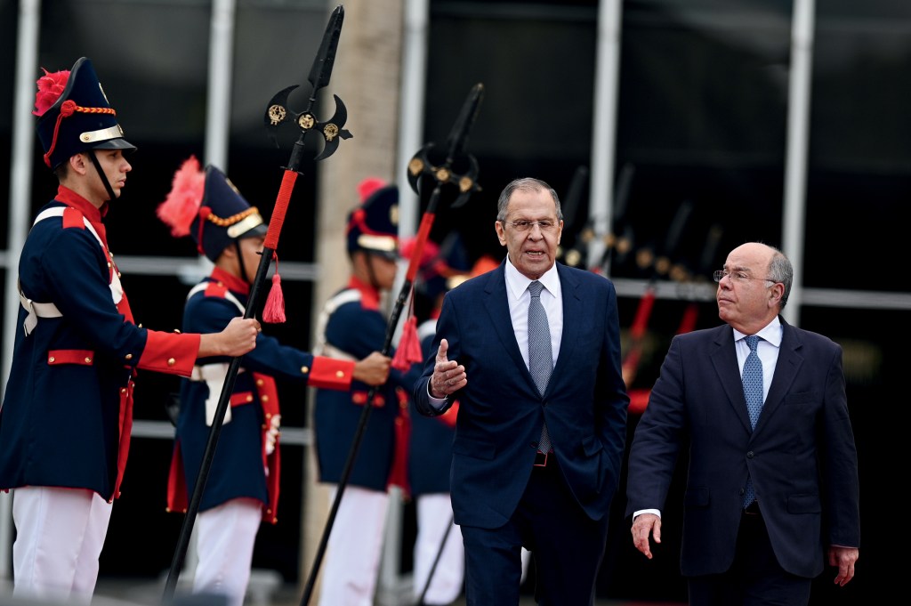 PEGOU MAL - Sergey Lavrov em Brasília: o chanceler russo não costuma fazer visitas oficiais a países democráticos