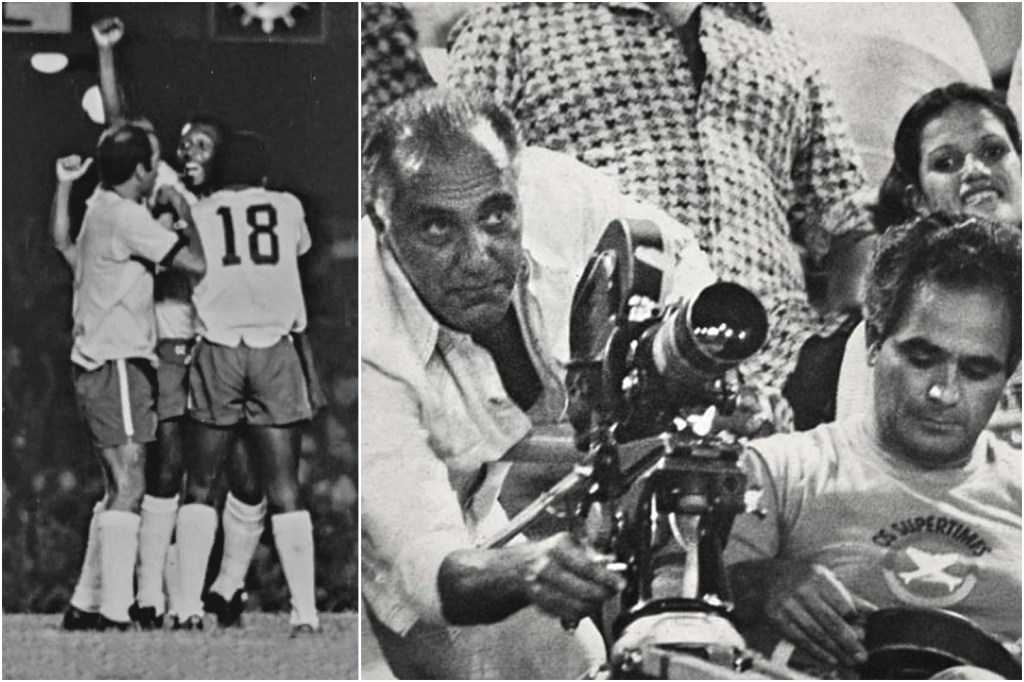 TESOURO - Pelé na seleção, em jogo no Maracanã (à esq.).: personagem inescapável das câmeras de João Rocha, sob direção de Carlos Niemeyer
