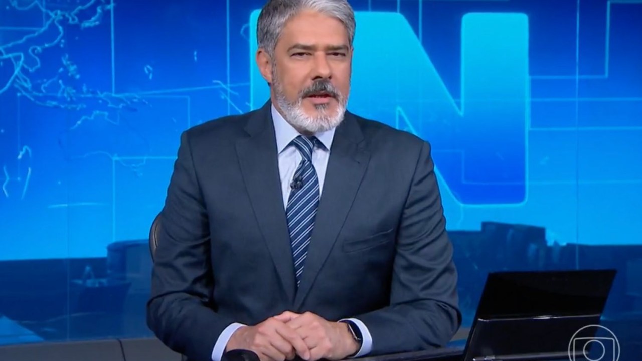 William Bonner no 'Jornal Nacional', da Globo