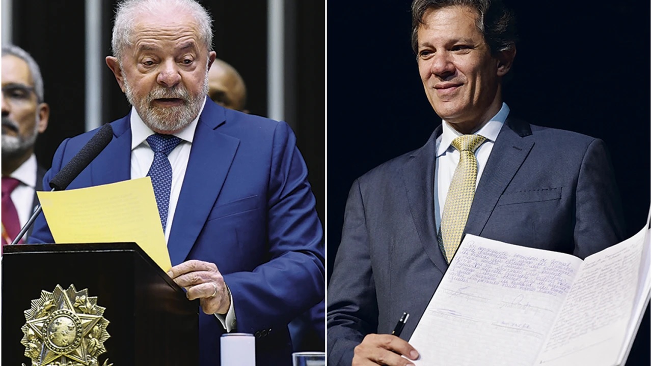 Lula e Haddad (Fotos Roque de Sá/Agência Senado e Douglas Magno/AFP)