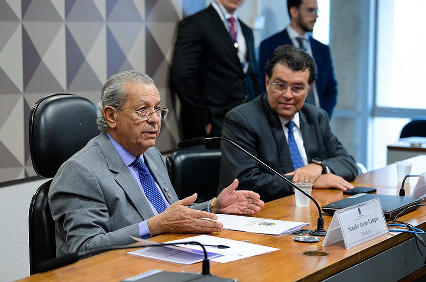 Jayme Campos (União Brasil-MT) e Eduardo Braga (MDB-AM) foram eleitos presidente e vice do Conselho de Ética do Senado no último dia 28 de março