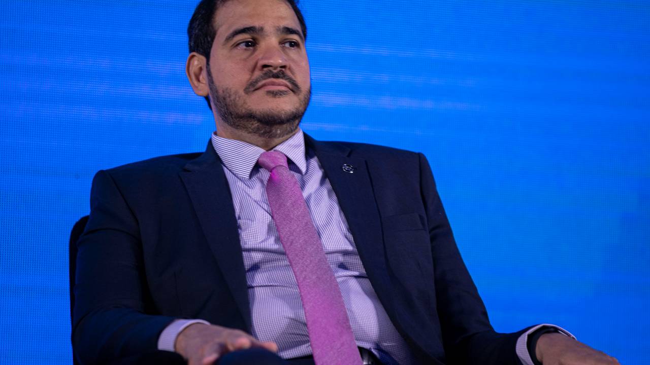 O ministro da Advocacia Geral da Uniāo (AGU), Jorge Rodrigo Araújo Messias, durante primeiro painel AGU e a defesa da democracia.