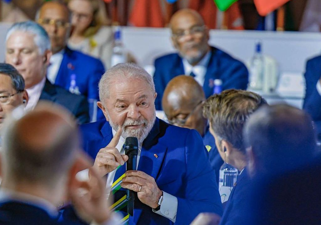 O presidente Luiz Inácio Lula da Silva participa da abertura da Cúpula para um Novo Pacto Financeiro Global, na França. 23/06/2023 -
