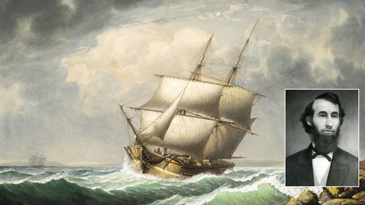 VERGONHA - Uma embarcação similar ao brigue americano Camargo (acima) e o corsário Nathaniel Gordon: ele fugiu vestido de mulher, mas terminou na forca