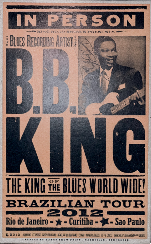 QUASE BRASILEIRO - Cartaz da última turnê, em 2012: King tocou mais de quarenta vezes no país