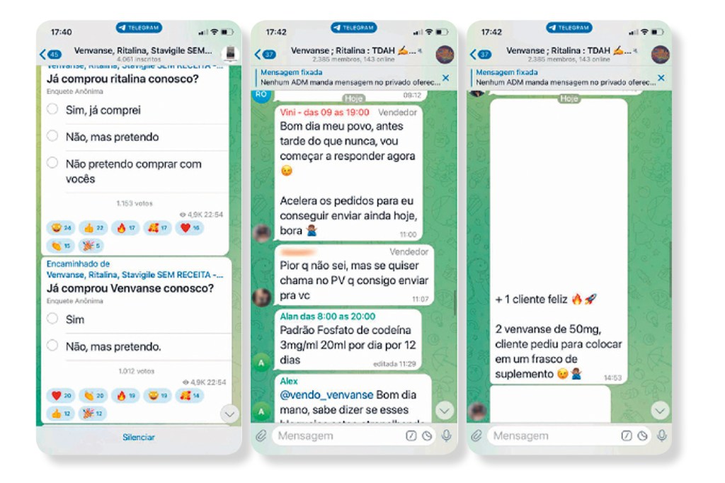 arte-telegram NO PARALELO - Grupos no Telegram vendem o remédio sem receita: até farmacêuticos alimentam o lucrativo mercado ilegal