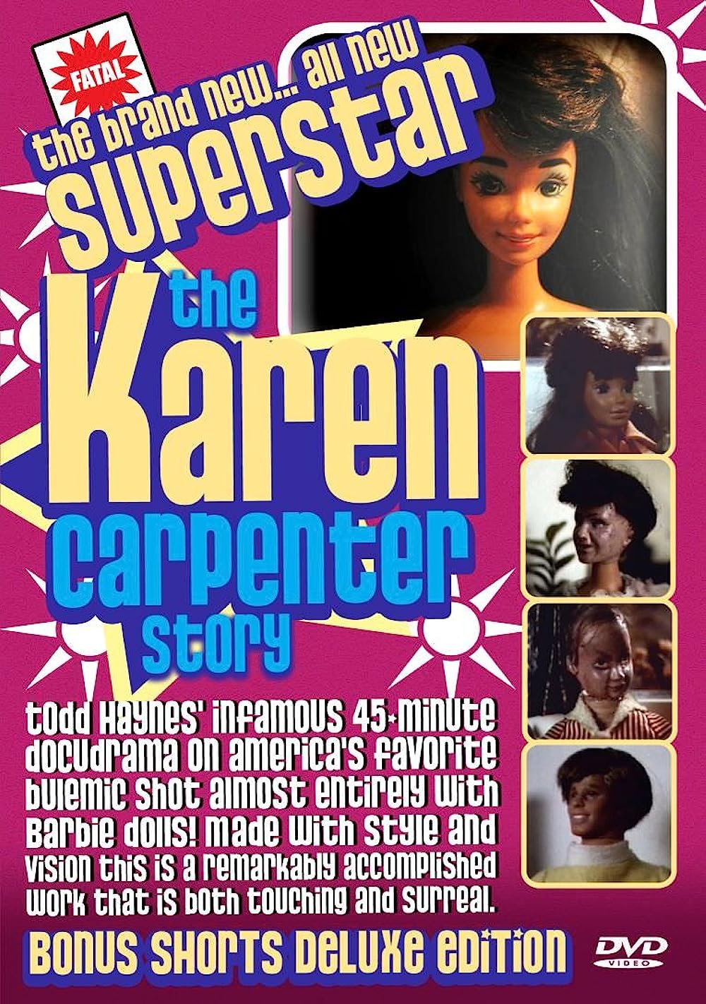 Poster de 'Superstar: The Karen Carpenter Story', que usou Barbies genéricas para dramatizar a trágica história da popstar
