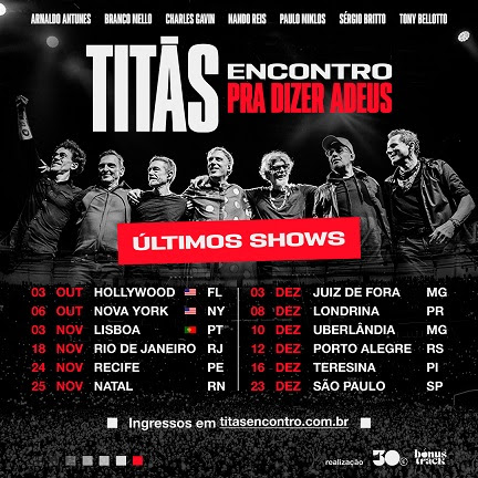 Titãs anunciam novas datas da turnê Encontro