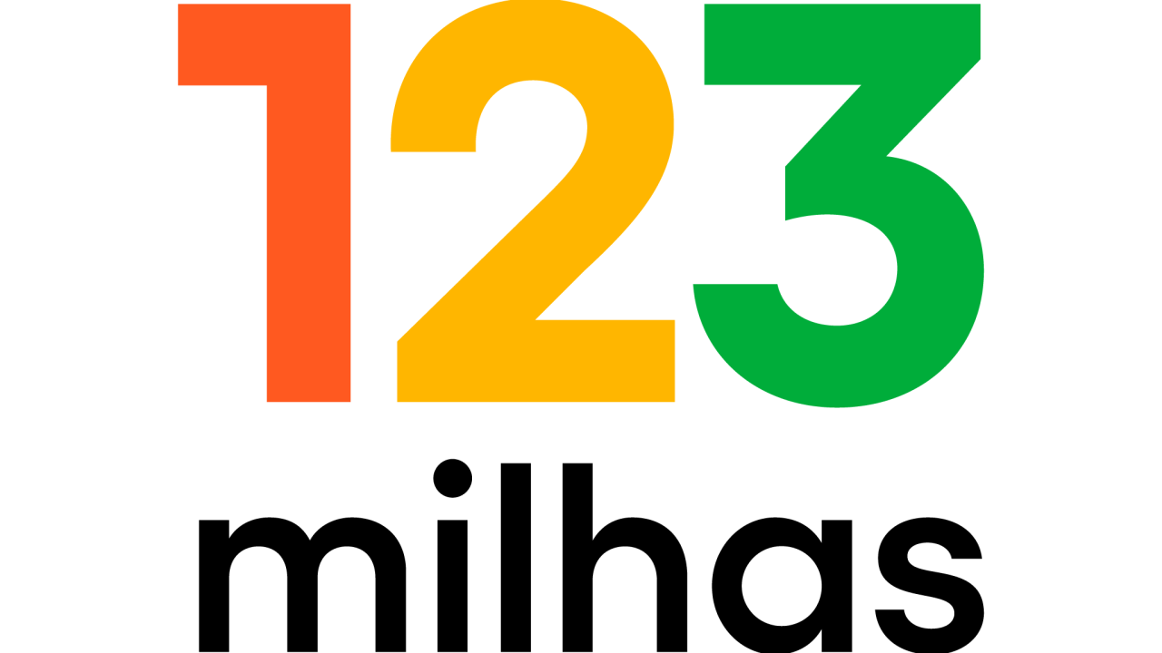 Logo da 123milhas, agência online de viagens