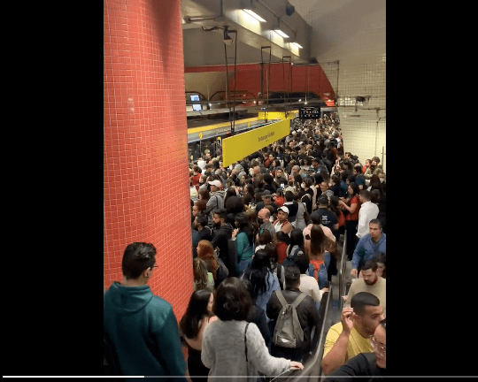 Falha de energia afetou linha 4-amarela do metrô