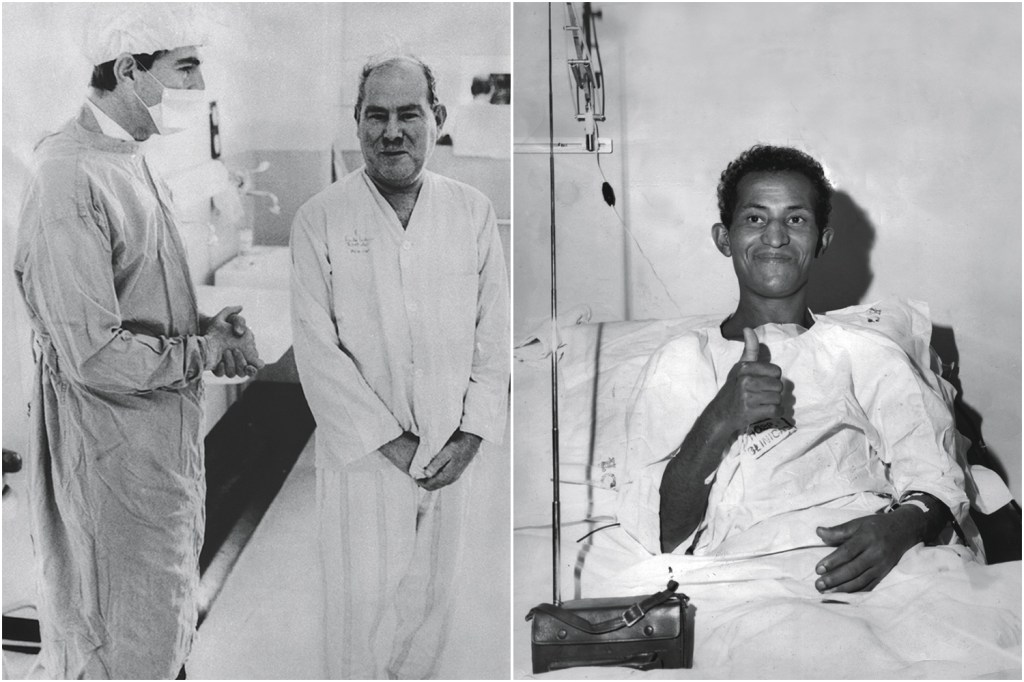 ORIGEM - João Boiadeiro (à dir.), o primeiro do Brasil, em 1968: cinco meses depois do feito sul-africano