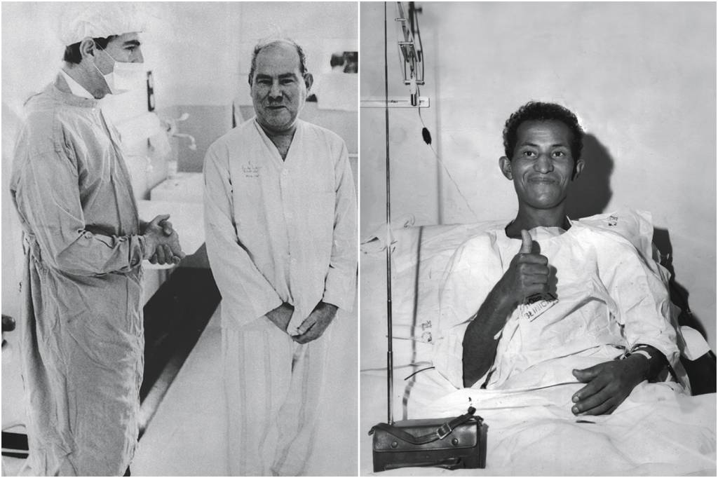 GettyImages-515410578.jpg ORIGEM - João Boiadeiro (à dir.), o primeiro do Brasil, em 1968: cinco meses depois do feito sul-africano