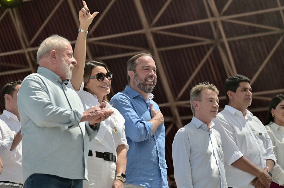 Presidente Lula, primeira-dama Janja e Alexandre Silveira no relançamento do programa Luz para Todos na Amazônia