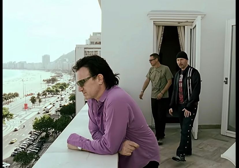 Clipe do U2 na varanda do Copacabana Palace - Foto: Reprodução