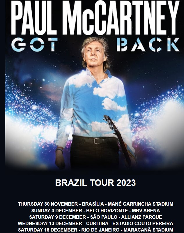 Paul McCartney anuncia shows no Brasil