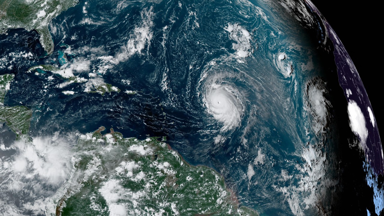 This satellite image provided by NOAA shows Hurricane Lee over the Atlantic Ocean on September 7, 2023. Dangerous surf conditions generated by the storm will likely affect the Virgin Islands, Puerto Rico, Hispaniola, the Bahamas and Bermuda over the weekend, according to the Hurricane Center. (Photo by Handout / NOAA/GOES / AFP) / RESTRICTED TO EDITORIAL USE - MANDATORY CREDIT "AFP PHOTO / NOAA/GOES" - NO MARKETING NO ADVERTISING CAMPAIGNS - DISTRIBUTED AS A SERVICE TO CLIENTS