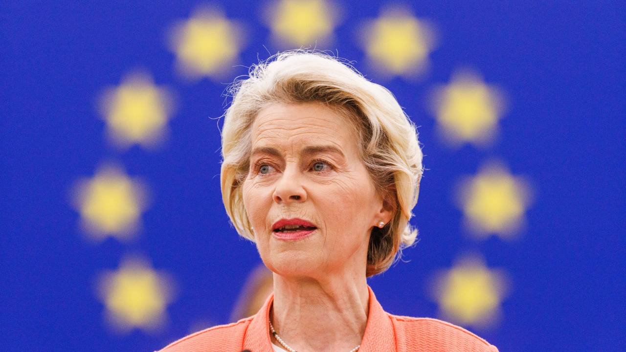 Ursula von der Leyen, presidente da Comissão Europeia, discursa para Parlamento Europeu. 13/09/2023
