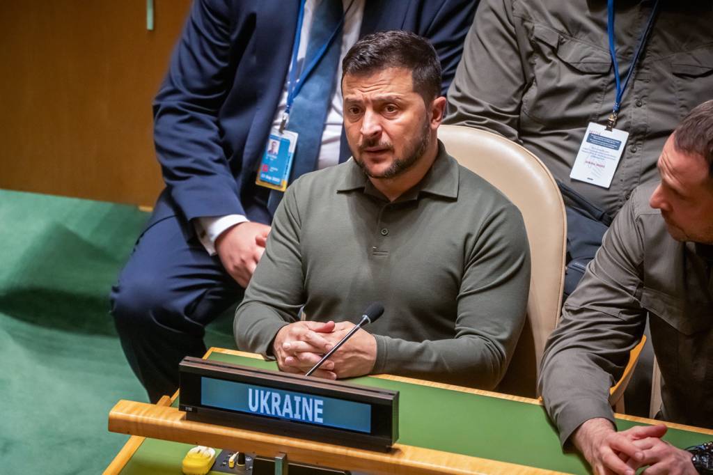 GettyImages-1676935014.jpg CAMPANHA - Zelensky: tentando trazer os países do bloco flex para seu lado