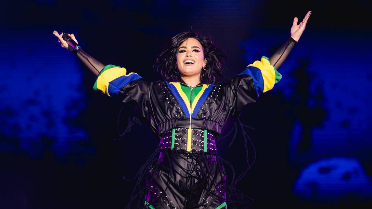 Demi Lovato em show no The Town, em São Paulo