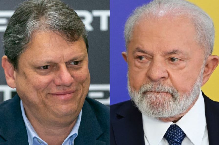 O governador Tarcísio de Freitas e o presidente Lula