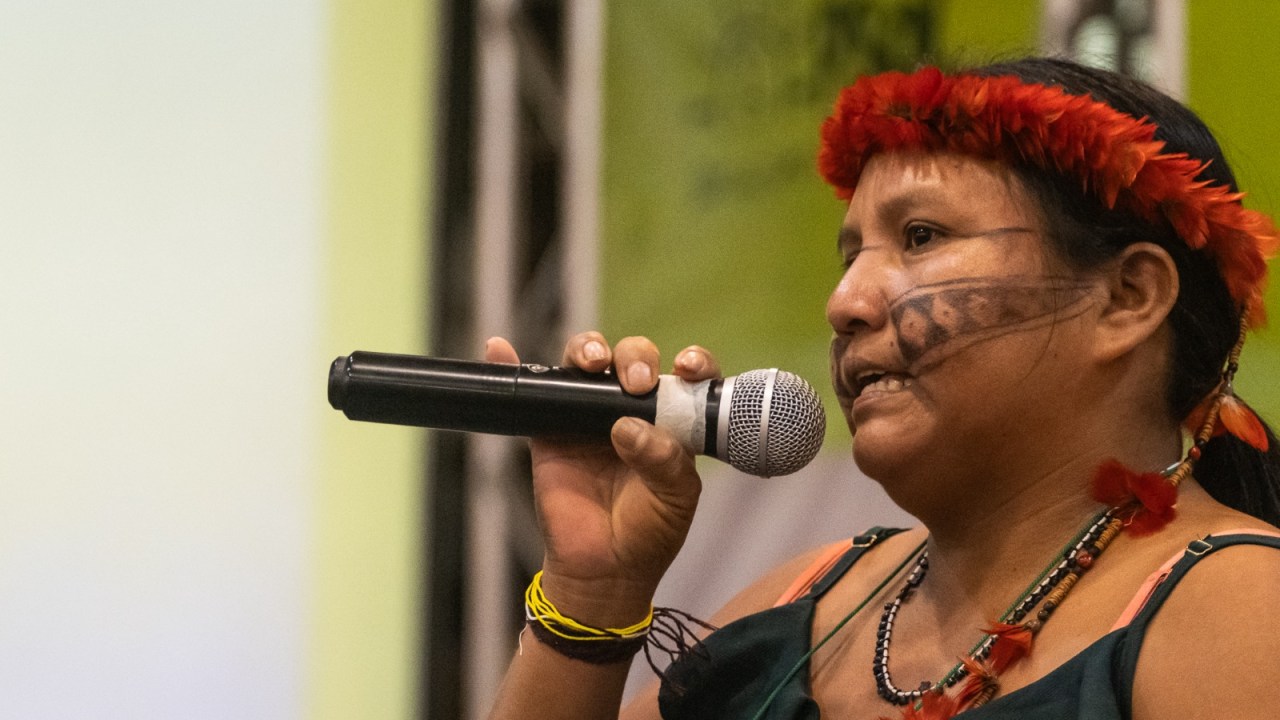 Maria Leusa, líder do povo Munduruku, do Pará: ameças fizeram com que saísse da tribo