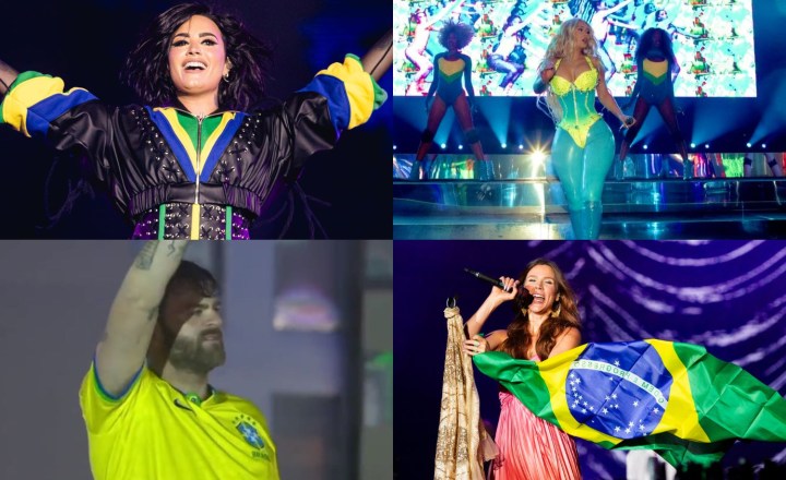The Rock com Fã Brasileira e camisa Team Bring It com cores do Brasil