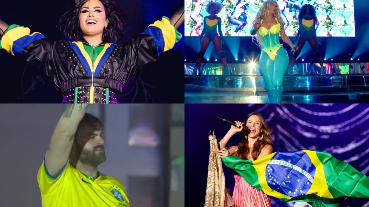 Verde, amarelo, azul e branco: cores da bandeira brasileira são abraçadas por Demi Lovato, Iggy Azalea, The Chainsmokers e Jess Stone no The Town