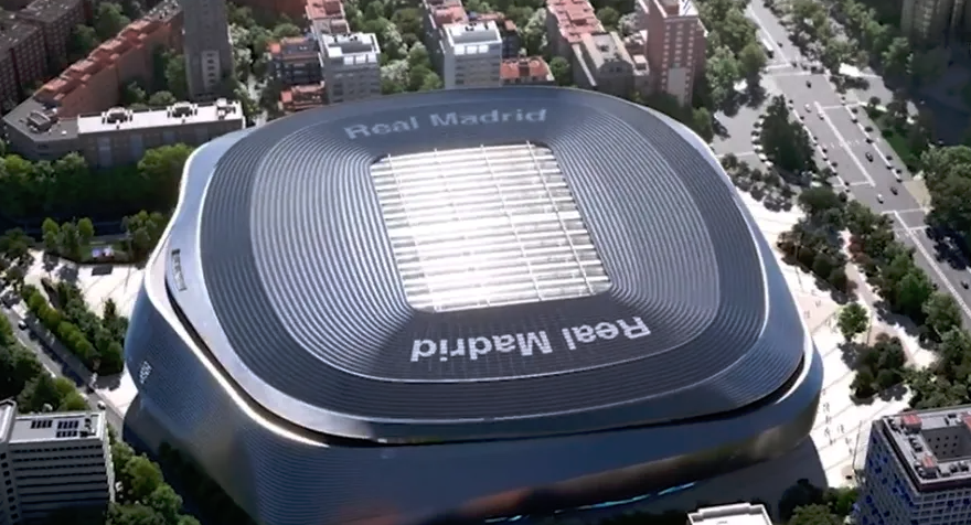 Estádio reformado do Real Madrid que abriu as portas em setembro de 2023