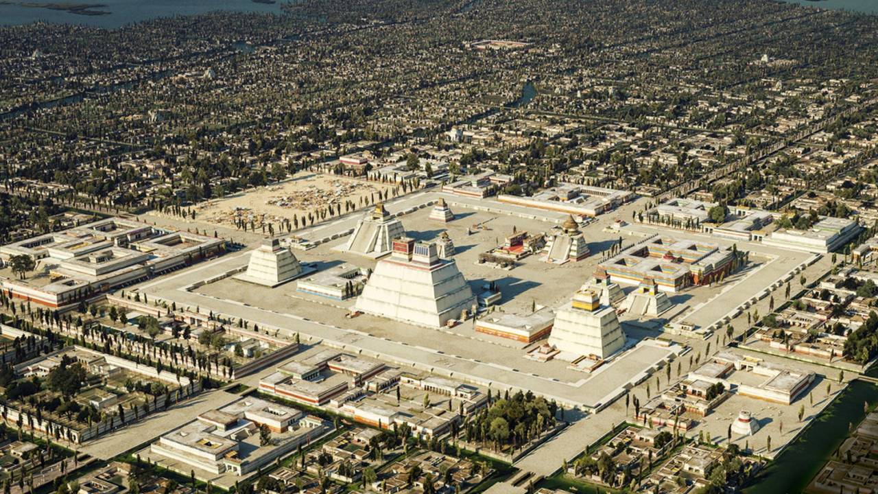 DE VOLTA À VIDA - A região central do México antes da invasão espanhola: perfeita recuperação digital