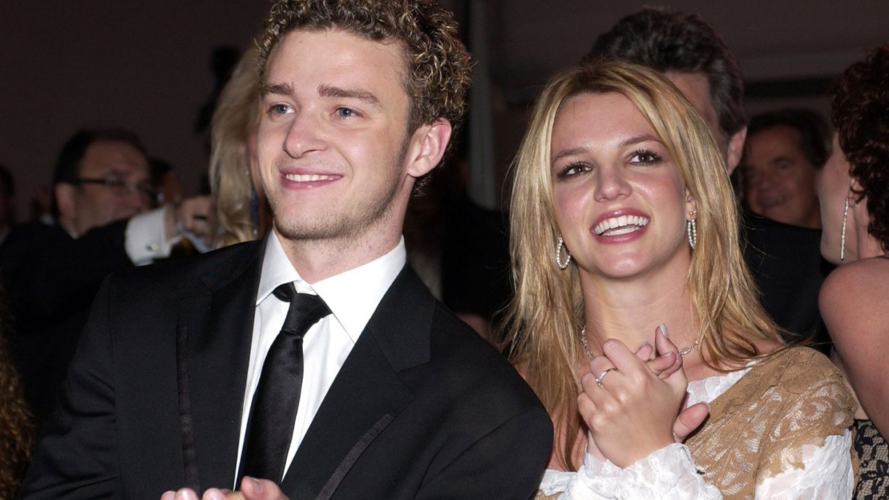 Justin Timberlake e Britney Spears na premiação do Grammy de 2002
