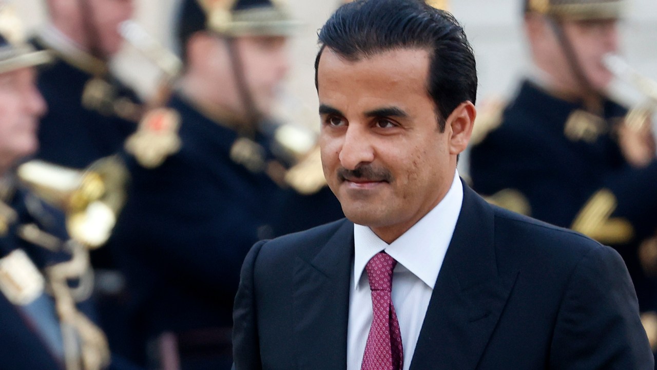 Emmanuel Macron Welcomes The Emir Of Qatar Tamim Bin Hamad Al Thani