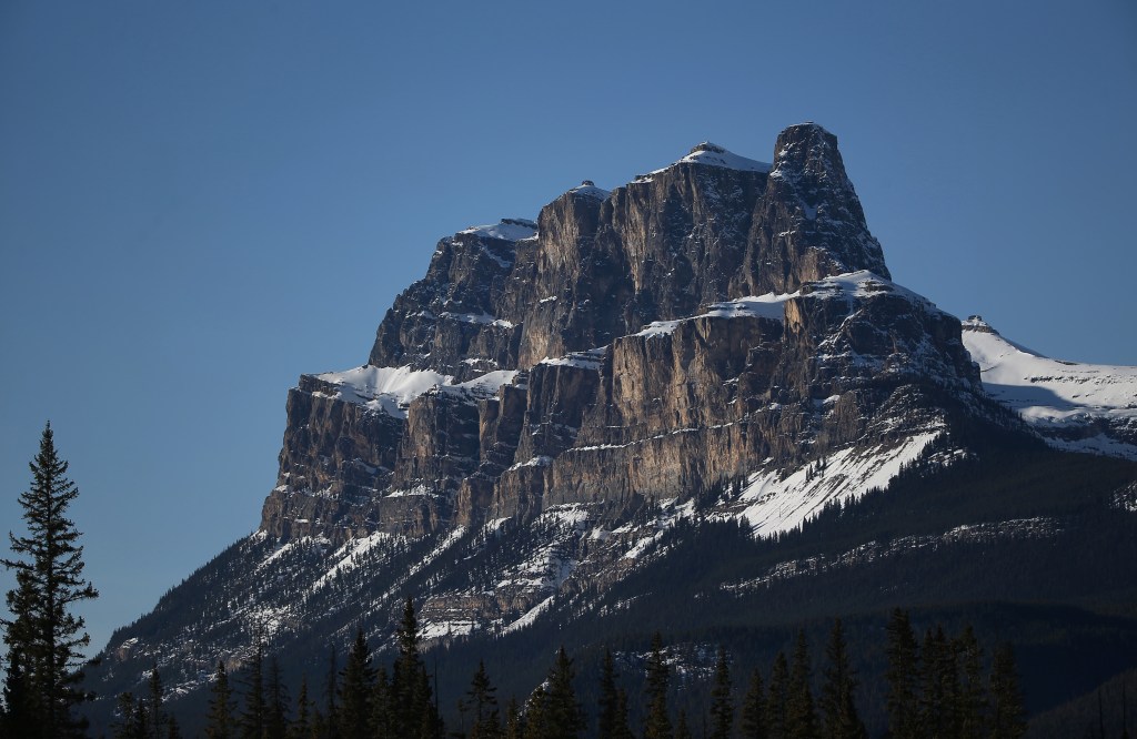 BANFF, CANADA - FEBRUARY 26: A view of the Canadian Rockies in Banff National Park on February 26, 2016 in Banff, Alberta. (Photo by Tom Szczerbowski/Getty Images)