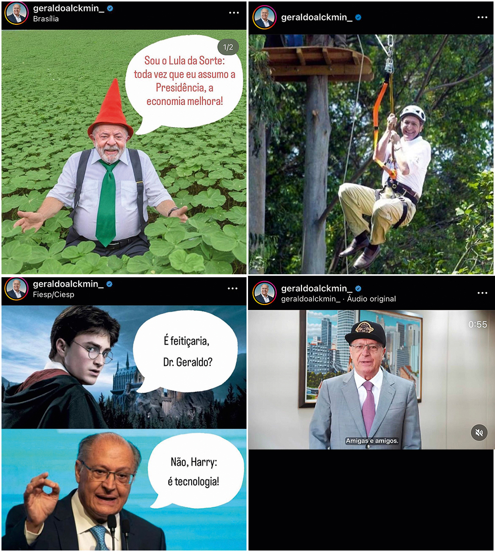 POSTS E MEMES - Realidade digital: Geraldo Alckmin usa boné, dialoga com Harry Potter e se pendura numa tirolesa