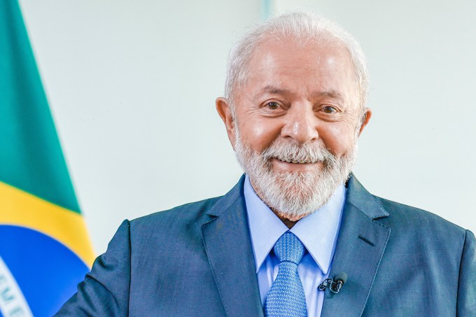 O presidente Luiz Inácio Lula da Silva, durante Cúpula Virtual do G20, no Palácio do Planalto