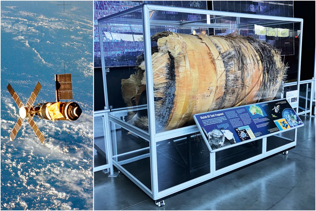 SKYLAB - A estação espacial em órbita e parte dela em um museu: notícia da queda causou comoção em 1979