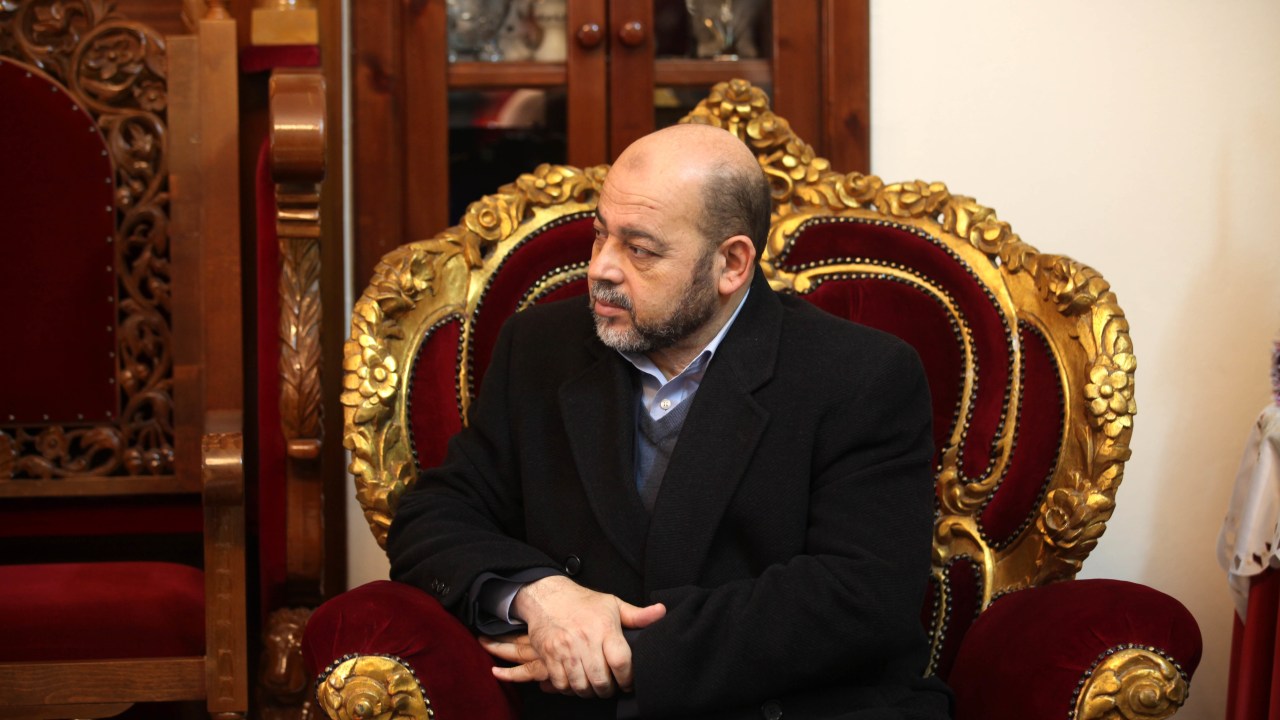 Senior Hamas leader Mousa Abu Marzouk meets Greek Orthodox Patriarch of Gaza
