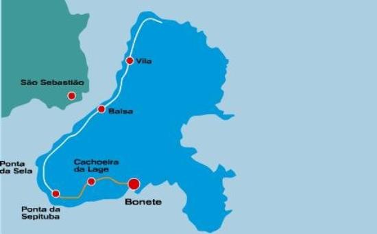 mapa-ilha-bela-litoral Ponta da Sela, foi estrategicamente escolhida para a instalação do radar. A região oferece uma visão ampla e sem obstáculos de São Sebastião e Bertioga, localidades afetadas pelos deslizamentos no verão.